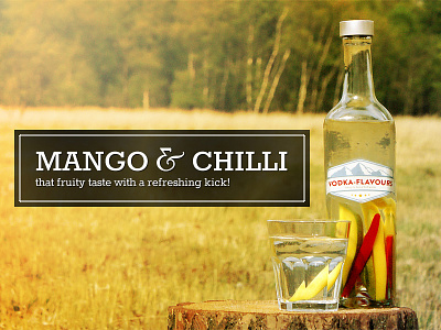 Mango & Chilli ampersand bottle brandon grotesque chilli flavour label mango photo photography vintage vodka wodka