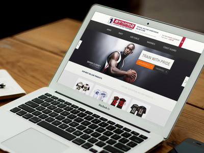 Sports Webshop basketball full width sport webshop