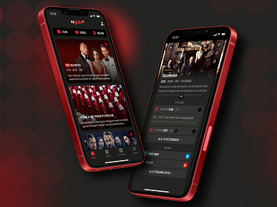 TVgids app update app appdesign design dutch mobile mockup netflix netherlands red streaming television tvgids ui