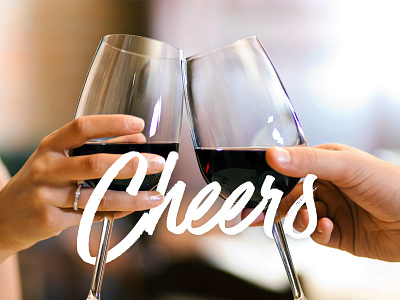 Cheers dribbble, it's weekend! cheers type typography weekend wine