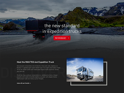 Expedition Trucks website dark home homepage page site trucks ui ux web web design website
