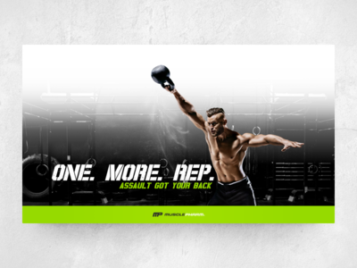 One. More. Rep. fitness green landingpage product productpage website