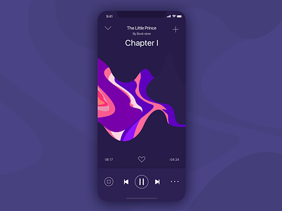 Audiobook App Concept audio audiobook book concept debut illustration music player spectre ui wave