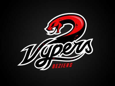 Vypers béziers design french football team graphic logo vypers vypers béziers