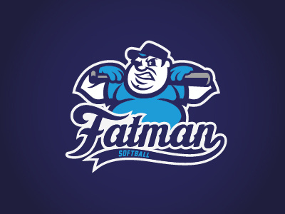 Fatman design fatman graphic logo softball