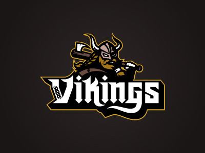 Vikings design graphic logo vikings