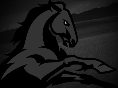 Horse dark dark horse design graphic horse logo mustang stampede