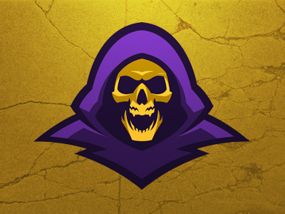 Skeletor design gold graphic he man logo logodesign master masteroftheuniverse purple skeletor skull universe