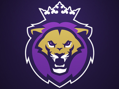 Monarchs americanfootball football gold lion logo logodesign monarchs purple sport sportlogo