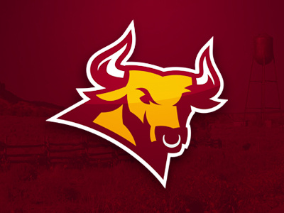 Bull bull design graphic logo