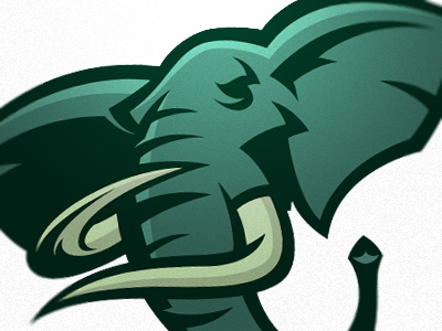 Elephant babar close up design elephant graphic logo