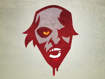 Zombie bloodyhead design graphic logo walker walkingdead zombie