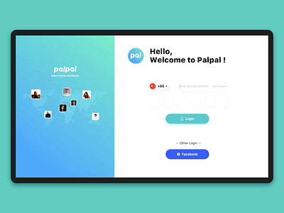 Palpal Login Responsive Web Design animation app design icon login pal responsive ui web