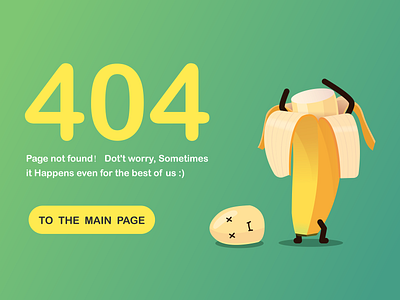 404 Illustration 404 banana error illustration