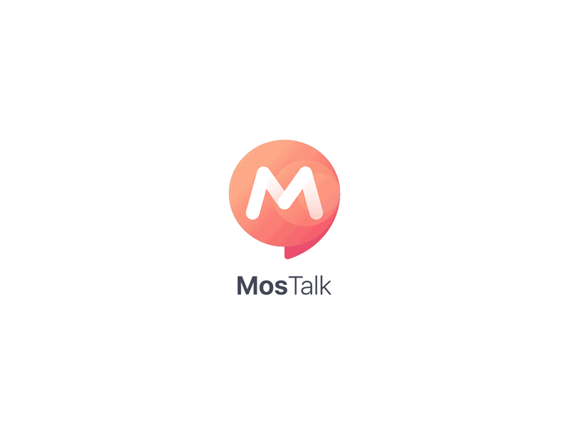 MosTalk App logo app chat icon illustration logo mostalk motion