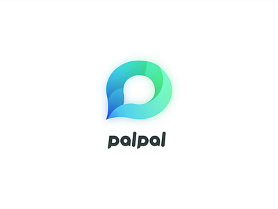 Palpal logo design app design gradient color graph icon logo pal ui