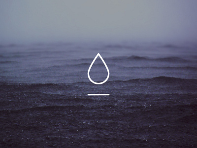 Pure Water icon logo minimal water