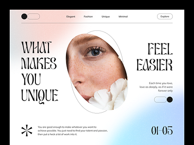 Unique Website beauty clean design fashion inspiration light minimal preview ui unique webdesign website