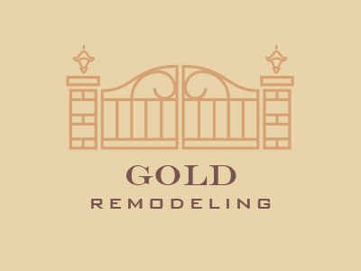 Gold construction logo