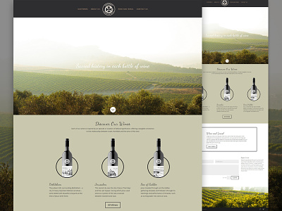 Wine side project branding home page web design wine