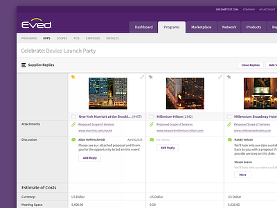Sneak peak at some new UI.... purple ui web app