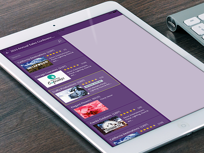Tablet app for corporate event planner ipad tablet ui ux
