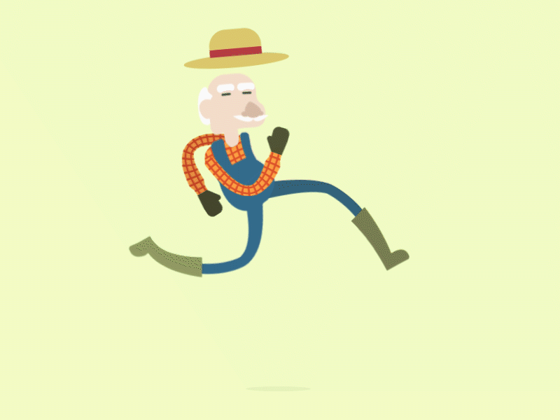 Grandpa is running ! animation design duik farm grandpa motion run running