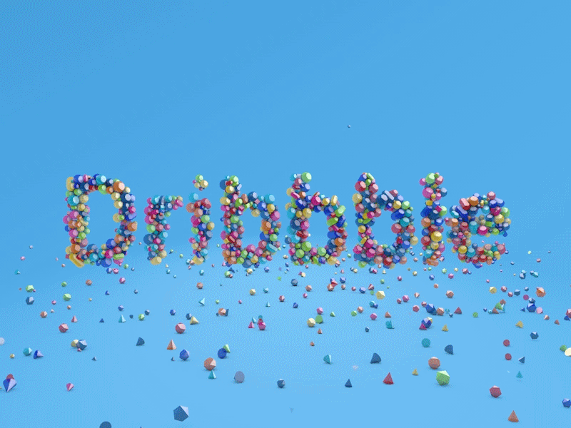 Bubbly Dribbble (๑^ں^๑) 3d animation c4d dribbble forms hello motion