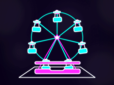Animation without keyframe ! animation 2d big wheel expressions motion design procedural wheel without keyframe