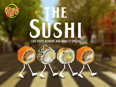 The Sushi Beatles 3d animation beatles branding creative design graphic graphic design idea logo motion graphics post posteo redessociales socialmedia sushi ui vector work