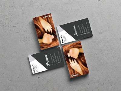 Business Card branding business card corporative design diseño hair model peluqueria photoshop tarjetas tendencia tipografia top