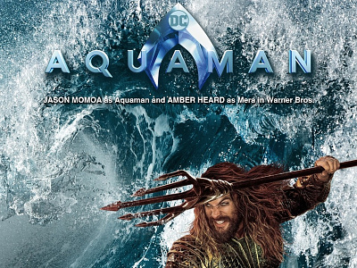 Poster Aquaman aquaman cartel cinema color design graphic illustration movie photoshop poster superhero typography water