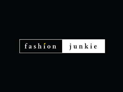Logotype - fashion junkie black brand fashion independent junkie logo pictogram white yellow