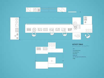 JW Marriott - Activity Table Illustrations hotel branding illustrations interior design