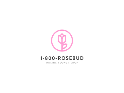 Thirty Logos #6 - 1-800-Rosebud (Online Flower Shop) brand branding challenge design flower graphic logo logofolio logos rose thirty