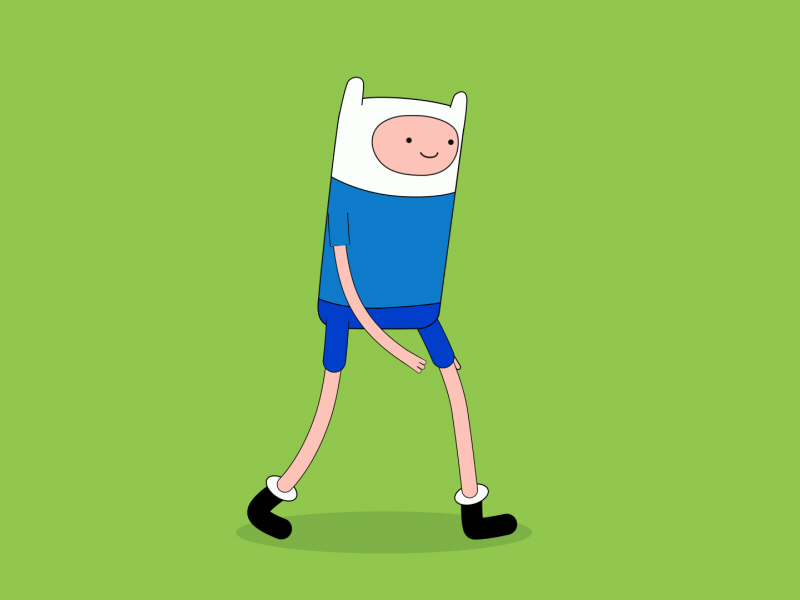 Finn & Jake 2d adventure time after effects animation character animation finn flat gif illustration jake jake the dog loop motion vector walkcycle