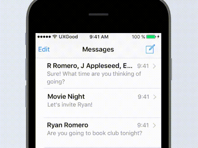 Set iOS text messages as unread