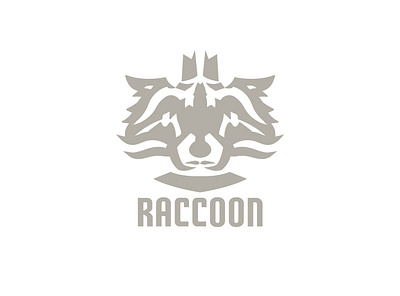 Raccoon crown logo raccoon vector