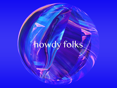 Howdy Folks! debut holographic marble photoshop space