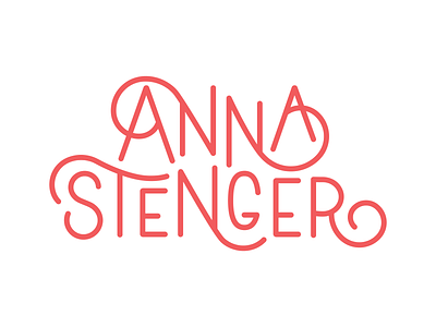 Anna Stenger Logo branding business hand letter illustration logo vector