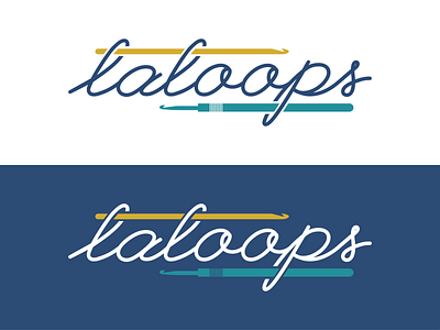 LaLoops Crochet Logo branding crochet illustration logo loops vector yarn