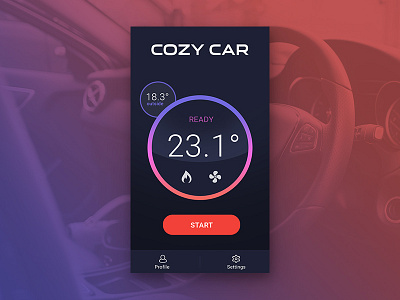 CozyCar App app car heating mobile remote ui