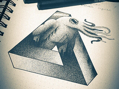 Cthulhu triangle arts graphic