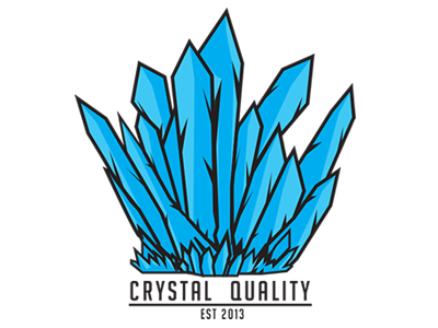 Crystal Quality blue branding crystal illustrator logo