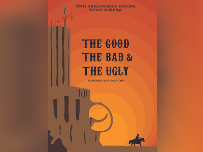 The Good, The Bad and The Ugly Film Poster film orange poster red