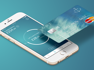 Loot 2.0 app bank banking card design fintech gradient ios loot mobile ui ux