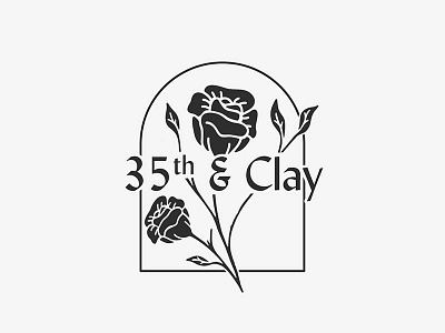 35th & Clay branding logo typography