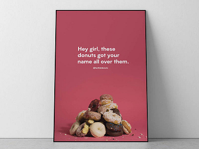 Hot Fat Donut Situation Poster design typography