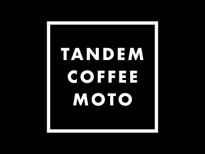 Tandem Coffee Moto branding design logo typography