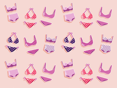 Polka-Dot Bikinis bikinis pattern design summer summertime